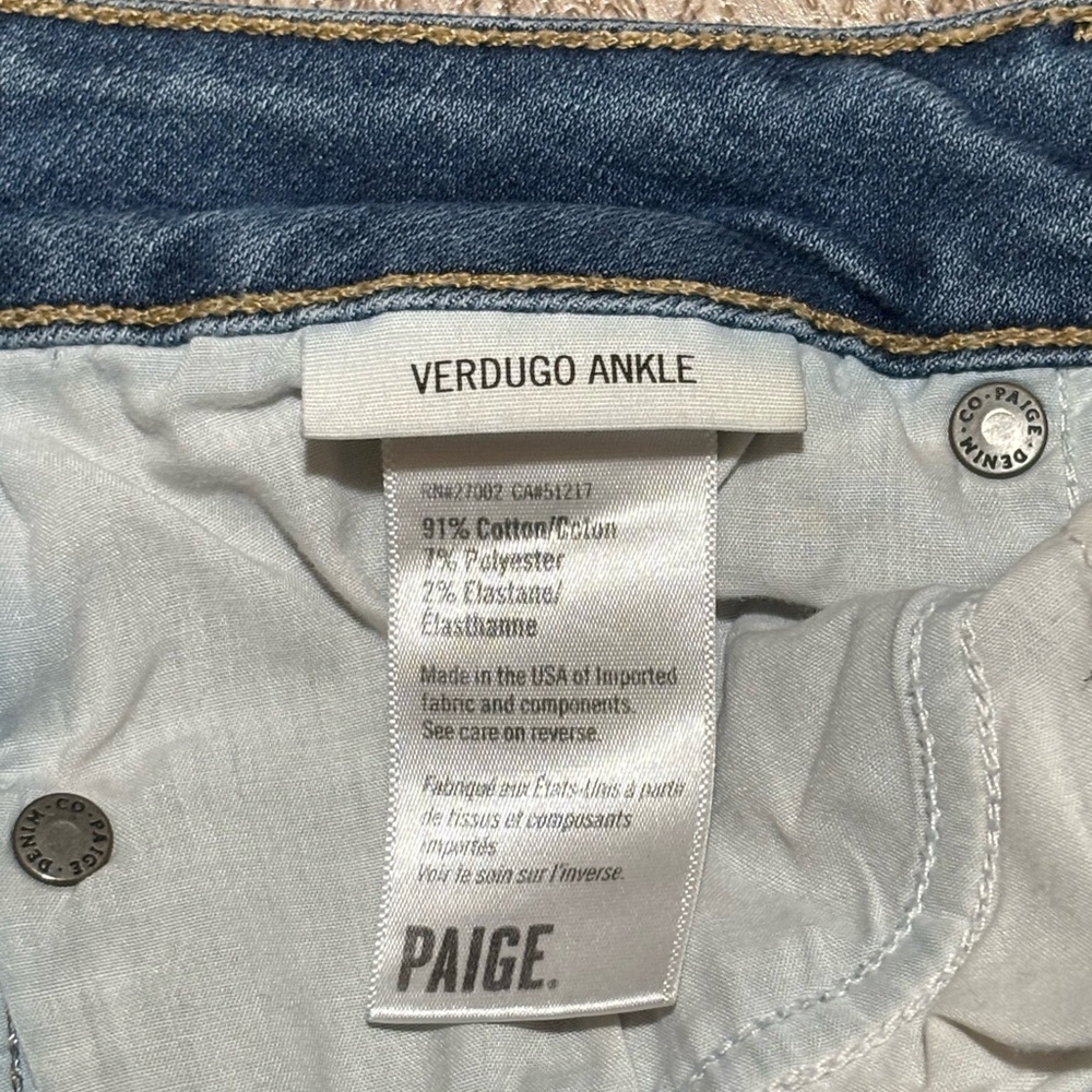 PAIGE Jeans Women’s Size 28 Verdugo Ankle Jeans - Picture 6 of 12